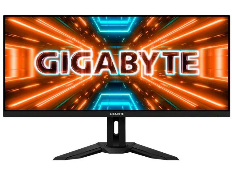 Gigabyte - 34" M34WQ-EK Gaming Monitor, IPS, 144z, 1mc, UHD (3440 х 1440), HDMI, DisplayPort, Type C, Black